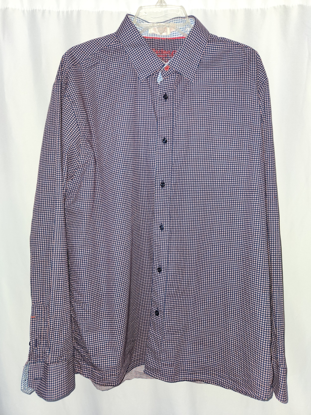 Mens Long-Sleeve Micro-Check Dress Shirt #formal #wedding #crisp #classic #party